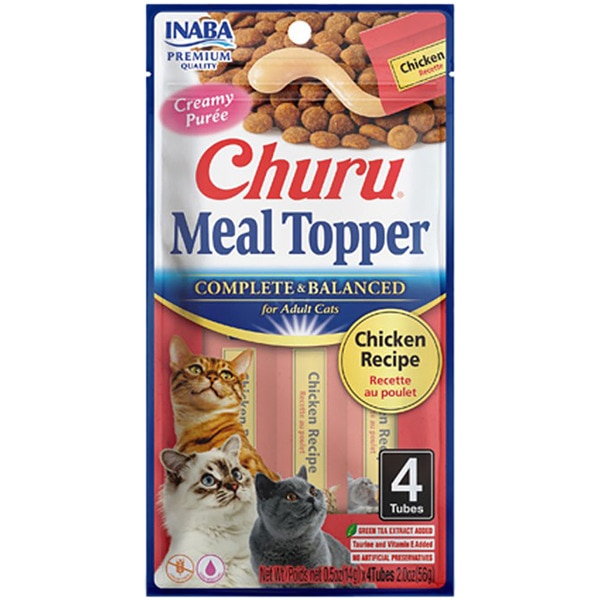 snack para gatos Meal Topper puré de pollo 4x14g envase 56 g