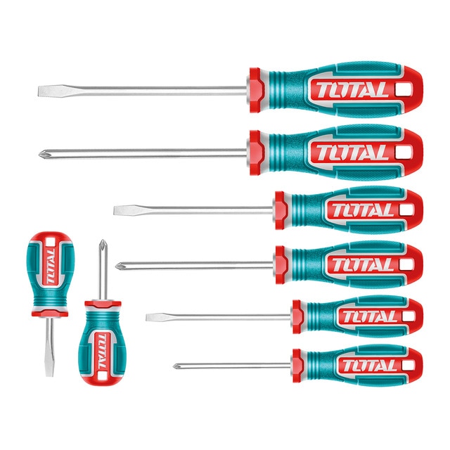 Total – Juego 8 Destornilladores SL / PH.