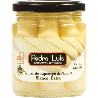 PEDRO LUIS yemas de espárragos IGP de Navarra gruesas frasco 135 g neto escurrido