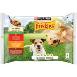 Feuchtfutter für Hunde mit Ochse, Möhren, Hähnchen, Erbsen, Lamm und grünen Bohnen 4 Taschen 85 g