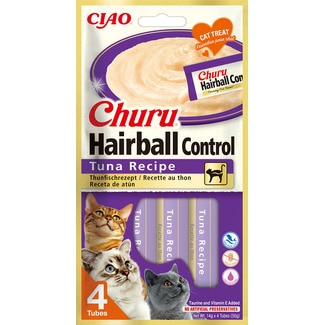 Churu Puré Hairball Control de Atum 4X14 g