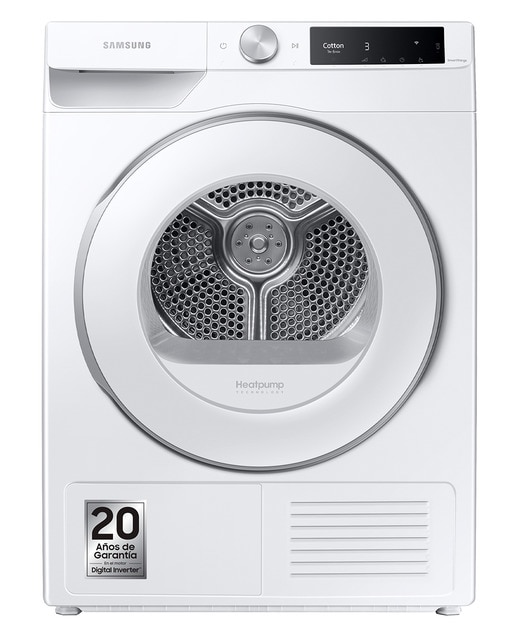 Secadora con Bomba de Calor Samsung 9kg Programas de Vapor Clase A+++ Blanca DV90T6240HE/S3. Reacondicionado grado A