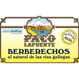 PACO LAFUENTE Herzmuscheln im eigenen Saft aus den Rías Gallegas, 45-55 Stück Dose 67 g netto Abtropfgewicht