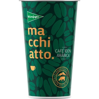 EL CORTE INGLES Macchiatto café con leche 100% arábica vaso 250 ml