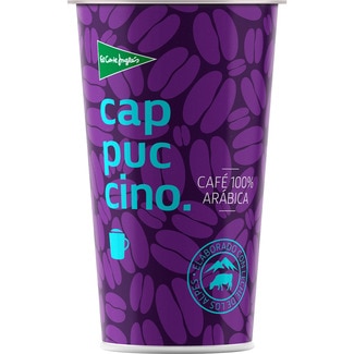 EL CORTE INGLES Cappuccino café 100% arábica vaso 250 ml