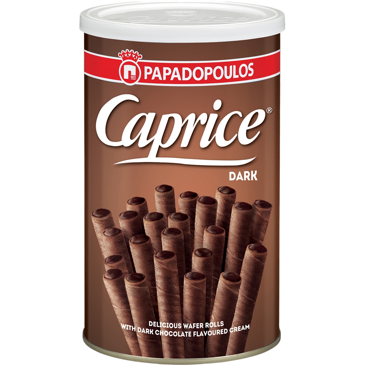 Caprice barquillos rellenos de crema de chocolate negro