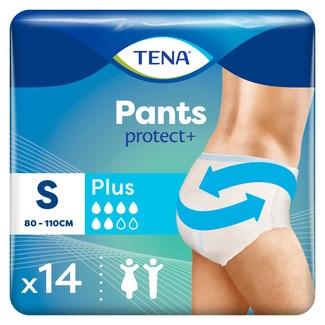 Tena Cuecas para Adultos com Incontinência Absorventes Pants Plus Tamanho S embalagem 14 unidades