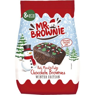 MR BROWNIE Brownies with Belgian chocolate 8-pack individually wrapped bag 200 g