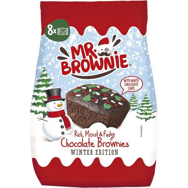 Brownies mit belgischer Schokolade 8 Stück einzeln verpackt Tasche 200 g