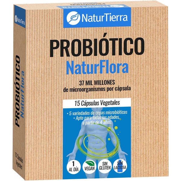 Naturflora probióticos estuche 15 cápsulas vegetales
