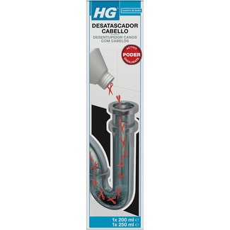 HG Rohrreiniger gegen Haare Flasche 200 ml + Flasche 250 ml