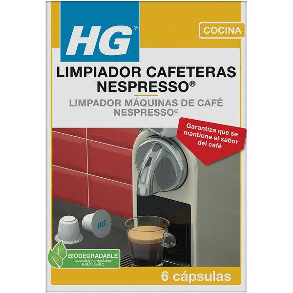 cápsulas de limpieza para cafeteras Nespresso caja 6 unidades