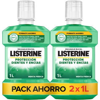 LISTERINE FRESHMINT MOUTHWASH FOR MOUTH, TEETH AND GUMS 2-pack flask 1000 ml