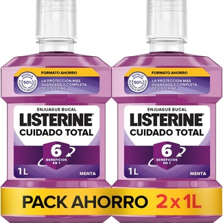 LISTERINE Total Care mint flavour mouthwash 2-pack flask 1000 ml