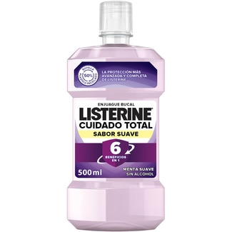 LISTERINE enjuague bucal Cuidado Total menta suave frasco 500 ml