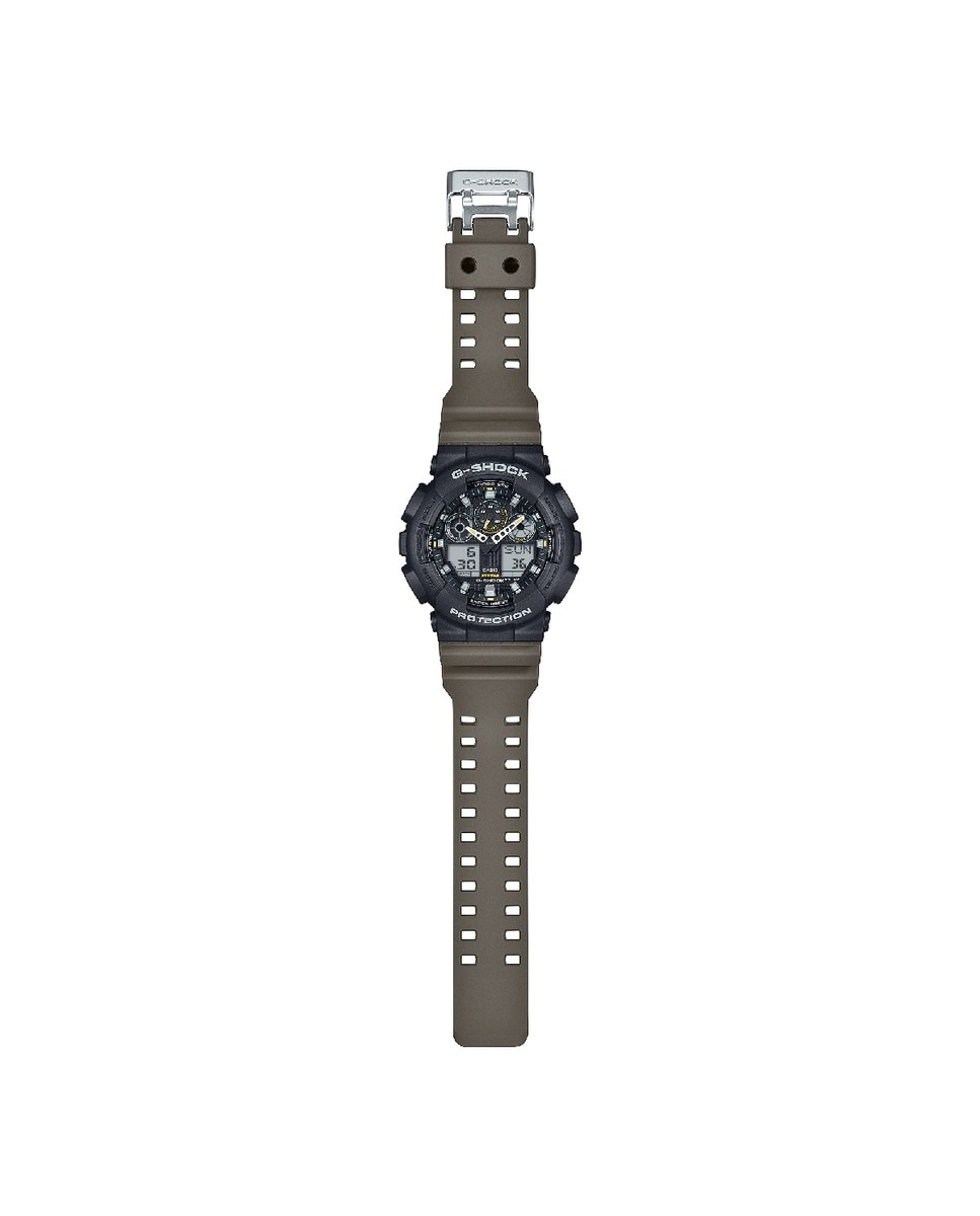Rélogio Two Tone Utility Colours GA-100 Series GA-100TU-1A3 Preto / Castanho-2