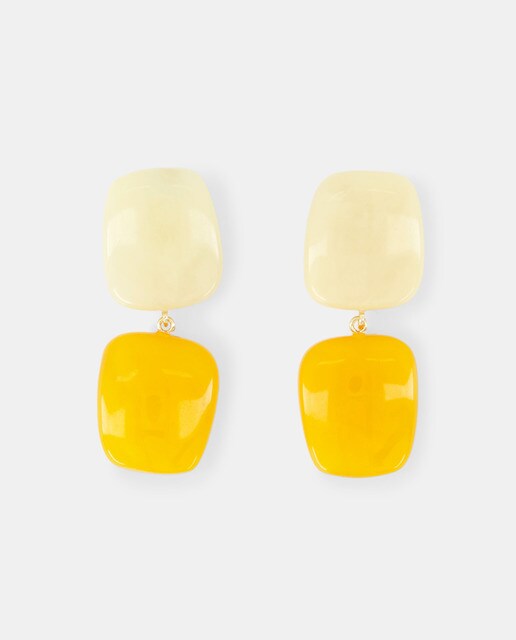 Pendientes piedras doble de mujer