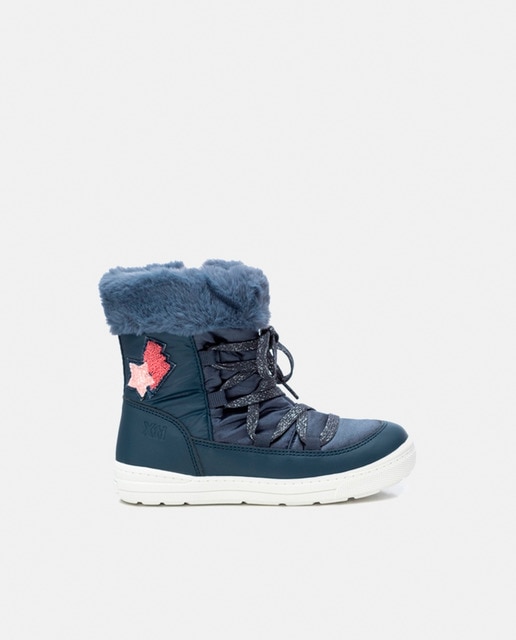 Botín niña textil navy