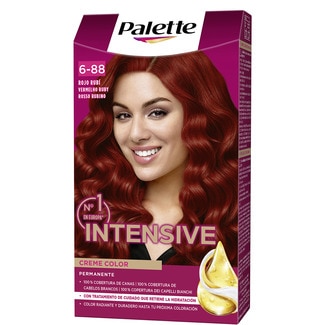 SCHWARZKOPF PALETTE tinte Intensive Creme Color permanente rojo rubí nº 6.88 caja 1 unidad cuidado nutritivo con micro-aceites