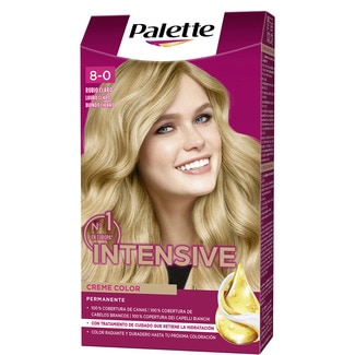 SCHWARZKOPF PALETTE tinte Intensive Creme Color permanente rubio claro nº 8 caja 1 unidad cuidado nutritivo con micro-aceites