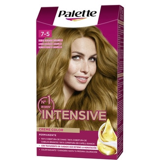 SCHWARZKOPF PALETTE tinte Intensive Creme Color permanente rubio dorado caramelo nº 7.5 caja 1 unidad cuidado nutritivo con micro-aceites