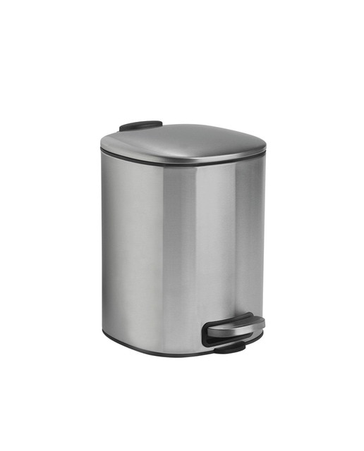 Papelera baño inox mate 5l