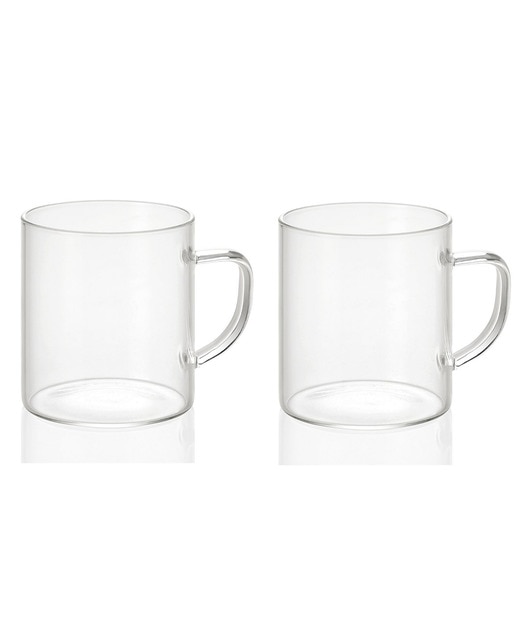 Set 2 tazas vidrio 300ml ø7,5x8,5