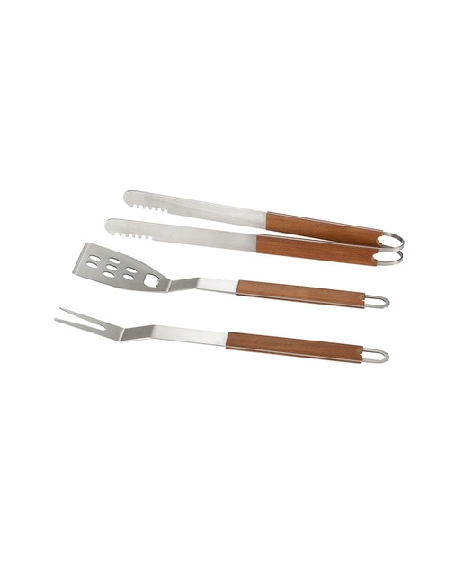 Set 3 utensilios bbq acacia 41cm