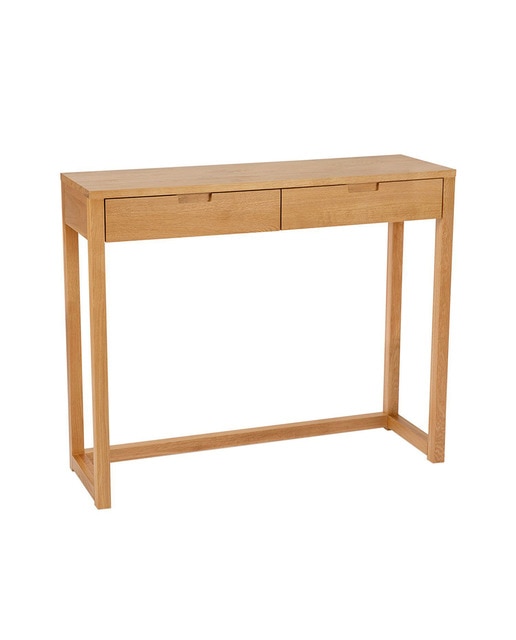 Mesa consola madera roble 100x32x75