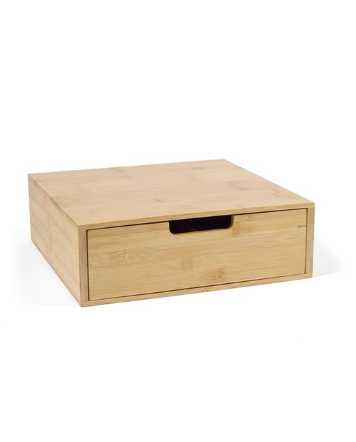 Caja 4 comp.bambu 30x31x10