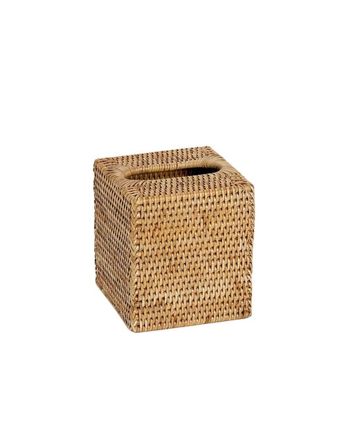 Caja pañuelos ratan 13x13x15 cm