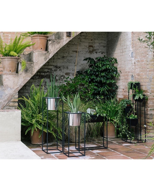 Macetero metal negro 24,5x