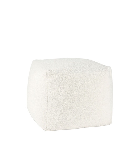 Puf cuadrado blanco 50x50x40 cm