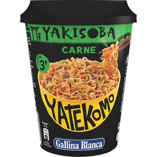 YATEKOMO Yakisoba instant meat Asian noodles ready in 3 minutes cup 93 g