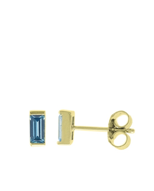 Pendientes rectangle calcedonia  zirconium