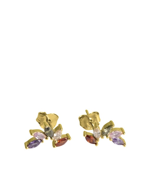 Pendientes hojas zirconium colors