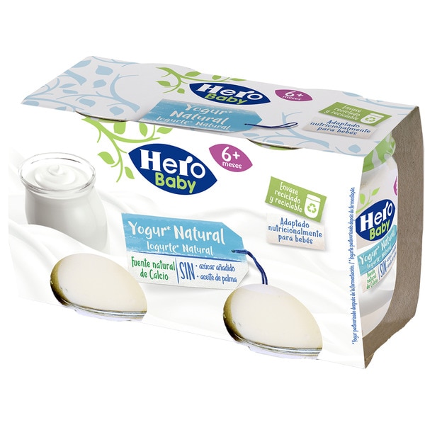 Naturjoghurt, glutenfrei, ohne Zuckerzusatz ab 6 Monaten, 2er-Pack 120 g
