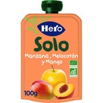 bolsita de manzana, melocotón y mango ecológica desde 4 meses 100 g