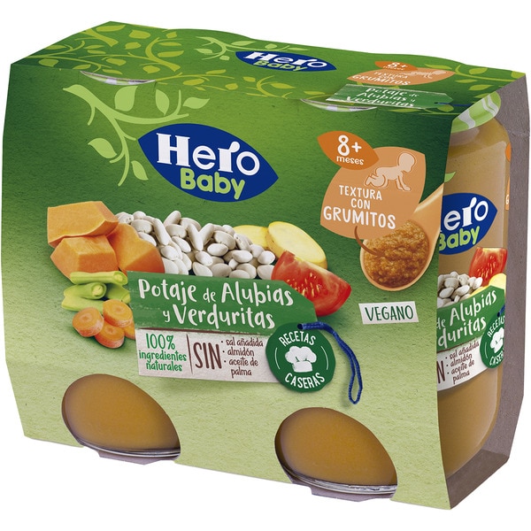Hausmannsrezepte Gläschen veganer Bohneneintopf mit Gemüse ab 8 Monate Behälter 380 g
