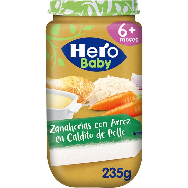 jar of carrot with rice in chicken broth gluten-free ages 6+ months container 235 g