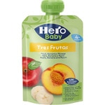 Beutel Drei Obstsorten Apfel, Banane und Pfirsich glutenfrei ab dem 4. Monat 100 g