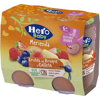 HERO BABY Snack jar of fruits of the forest and biscuit for 6+ months container 380 g