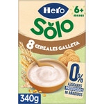 papilla de 8 cereales con galleta 0% azúcar producido ni añadido desde 6 meses envase 340 g