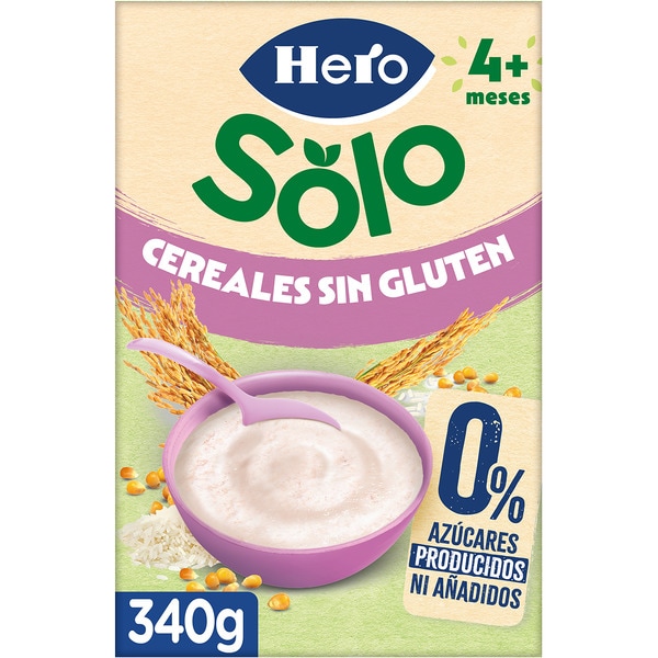 baby food cereal gluten-free, 0% sugar ages 4+ months container 340 g