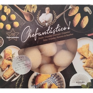 Rissolaria Tradicional Miminhos de Queijo, Queijo e Ananás e Queijo e Presunto embalagem 270 g