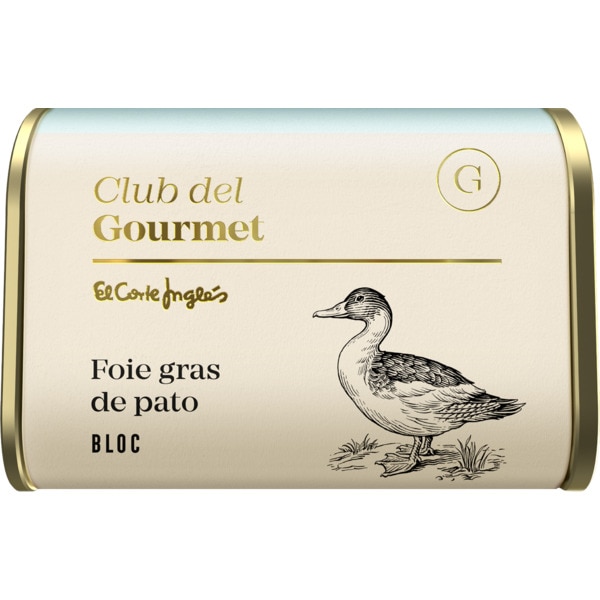 Bloco de Foie Gras de Pato Natural lata 130 g