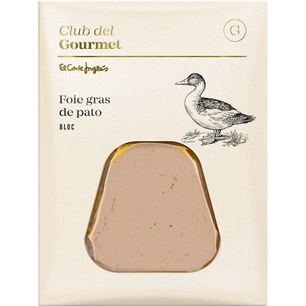 bloc de foie gras de pato natural envase 60 g