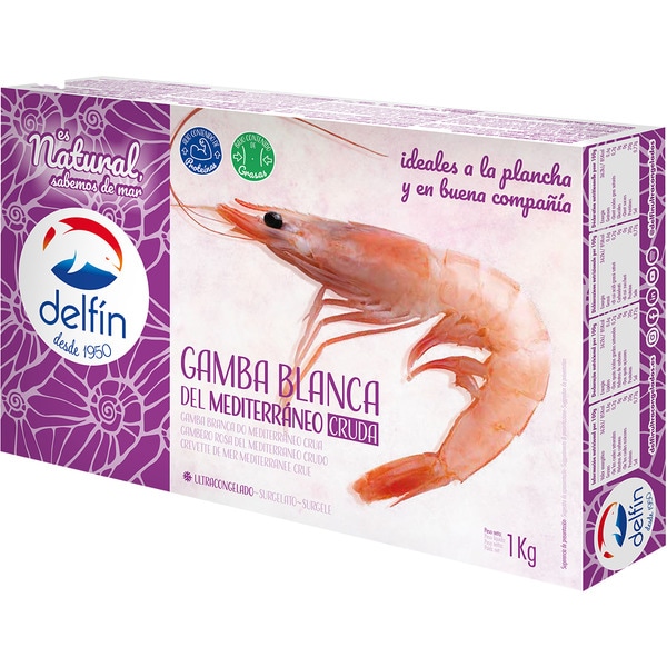 Raw deep-water rose shrimp 70/100 pieces case 1 kg