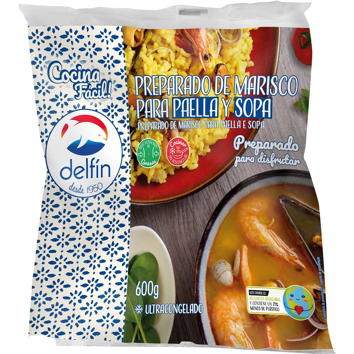 preparado de marisco para paella y sopa