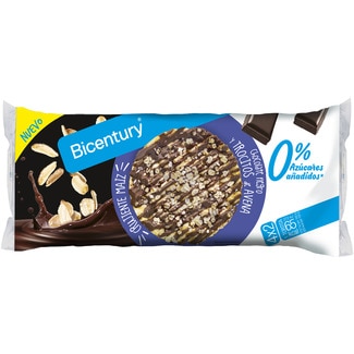 BICENTURY tortitas de 6 semillas y cereales con chocolate negro packs 4x2 unidades envase 130 g